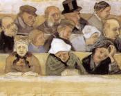 文森特 威廉 梵高 : 教堂长椅上的礼拜者